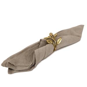 Meilleure vente attrayant feuille d'or rond rond porte-serviettes en métal de style moderne pour fournitures décoratives de table de mariage - Product Image 2