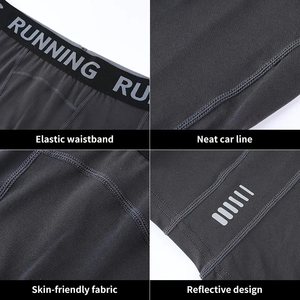 กางเกงขาสั้นรัดกล้ามเนื้อของผู้ชายกางเกงขาสั้นผ้าโพลีเอสเตอร์สแปนเด็กซ์แห้งเร็วงานตามสั่ง - Product Image 5