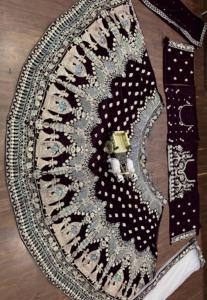 Lehenga choli ชุดเดรสผ้าปักเลื่อมหนาสำหรับผู้หญิงชุดเดรส pakistani ผ้าใบคู่ - Product Image 4