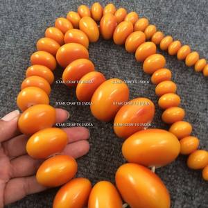 Collier de perles de résine de couleur chaude au prix d'usine en gros de STAR CRAFTS INDIA Meilleur sur le marché en ligne Pink Hot Shade - Product Image 4