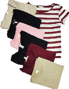 Camiseta de manga corta de verano ecológica informal de alta calidad para mujer etiqueta personalizada algodón precio al por mayor - Product Image 1