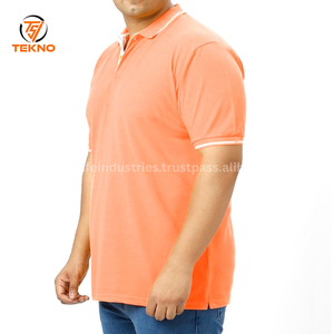 เสื้อโปโลกอล์ฟแขนสั้นผ้าสแปนเด็กซ์โพลีเอสเตอร์พลัสไซส์ผ้าโพลีเอสเตอร์ระบายอากาศได้ดี - Product Image 3