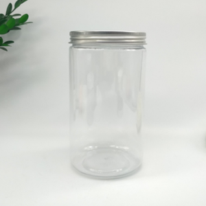 Pot rond en plastique PET transparent de 1000ml avec couvercle doré pour les soins de la peau au beurre corporel Crème cosmétique Stockage des aliments Fabriqué au Vietnam - Product Image 2