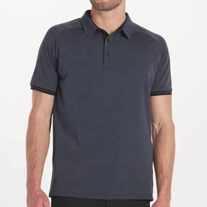 Chemises de golf pour hommes de haute qualité, tricotées, respirantes, confortables, décontractées, motif uni unique, prix de gros pour une utilisation en salle de sport - Product Image 3
