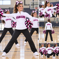 Ensemble de survêtement personnalisé pour cheerleading, veste et pantalon, tenue d'entraînement de danse, logo personnalisé, OEM, ODM, conception gratuite