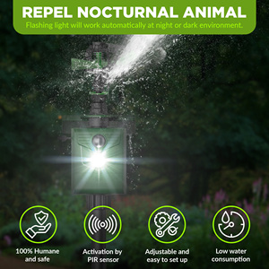 Solar Powered Electronic Animal <b>Repeller</b> Bait Box Water Jet Natural PIR Sensor Outdoor Spring/Summer Garden Use <b>Birds</b> - Product Image 4
