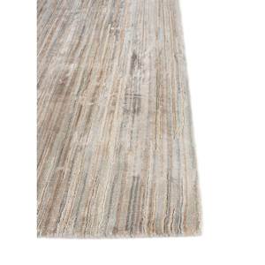 Tapis Aprezo noué à la main en laine et soie de bambou, motif rayé rouge et orange pour usage domestique - Skwb-65 - Product Image 4