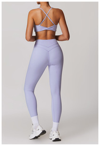 Conjunto de Yoga para Mujer, Verano 2025, Transpirable, Secado Rápido, Color Sólido Medio, para Fitness, Running, Actividades al Aire Libre, Alta Calidad, Alta Elasticidad, Gimnasio - Product Image 5