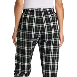 Pantalones de pijama de franela a cuadros negros cálidos para mujer, pantalones de salón clásicos a cuadros para invierno, perfectos para dormir y ropa informal - Product Image 5