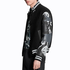 Blouson universitaire en toile d'hiver pas cher pour hommes et femmes, vente en gros, design personnalisé, imperméable, respirant, style baseball, vêtement d'extérieur avant - Product Image 2