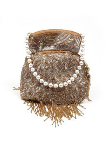 Bolso Potli con bordado dorado granate hecho a mano indio para mujer Bolso Potli DE TRABAJO Gota Patti de ARTESANÍA DE LUJO A PRECIO AL POR MAYOR - Product Image 2