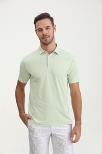 Maillot de golf pour homme de haute qualité, personnalisé et brodé, anti-plis, à manches courtes, pour l'été, décontracté, sportif, uni - Product Image 6