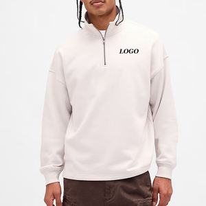 Sudadera para Hombre para Pedidos al por Mayor con Diseño de Mangas Completas, con Logotipo Personalizable, Costuras de Primera Calidad, con Cuello Alto con Cremallera - Product Image 1