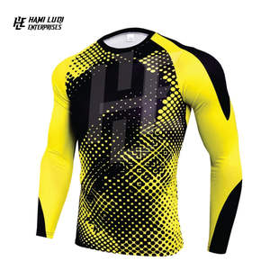 Vente en gros 2025 personnalisé MMA Rash Guard personnalisé Sublimation imprimé Bjj Rash Guard haute qualité combat formation Rash Guard - Product Image 5