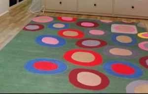 Cercle rond en laine touffetée en soie brodée à la main de haute qualité pour salon chambre chambre d'enfants - Product Image 3