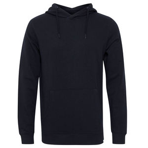 Sudadera con capucha para hombre y mujer, Jersey Unisex de color negro con forro polar, ropa de trabajo lisa - Product Image 1