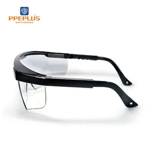 Óculos de proteção UV com revestimento anti-riscos retangular emoldurado, resistente a grandes partículas e impacto