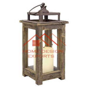 Vintage Design <b>Square</b> Wooden and Stainless Steel Decorative <b>Candle</b> Lantern for Home & Christmas Wedding Fresh Arrival - Product Image 6