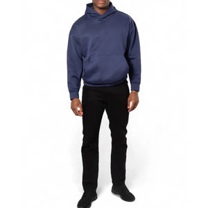 Buena Calidad Top Design Men's Street Wear Sudaderas con capucha en stock Suministro directo de fábrica Hombres Oversize Drop Shoulder Hoodie - Product Image 3
