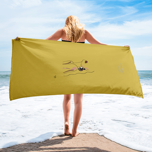Telo Mare Moderno Personalizzato ad Asciugatura Rapida Anti-Sabbia con Logo Jacquard - Product Image 1