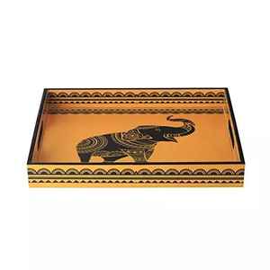 Tablero de MDF con estampado de esmalte de diseñador Floral, bandeja para servir, forma rectangular, diseño moderno, respetuoso con el medio ambiente, Apto para lavavajillas, uso para fiestas - Product Image 4