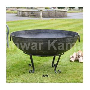 Bol de foyer Kadai en fer noir de vente chaude bol de feu rond pour la décoration de cuisine et de jardin à la maison - Product Image 5