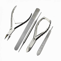 Trousse d'outils de podologie de luxe durable et de qualité supérieure, avec coupe-ongles à flamme, lime à ongles en acier et sonde DIVIED