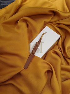 Vente en gros, nouveau revêtement en poudre brun incurvé, pointe dorée, pince à épiler en acier inoxydable antistatique de 10mm, Instrument de beauté - Product Image 4