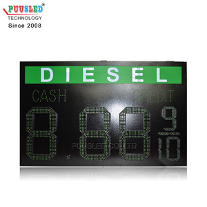 Señal <span class=keywords><strong>LED</strong></span> de gas diésel, pantalla de 7 segmentos para Estación de Servicio al aire libre, color verde, señal de precio - Product Image 5