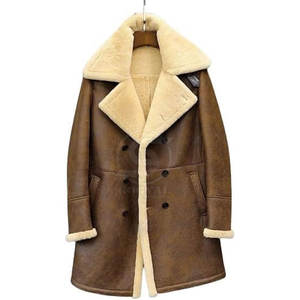 Abrigo Largo de Piel de Oveja para Hombre, Nuevo Estilo de Moda, Cortavientos y Transpirable - Product Image 4