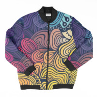 La última chaqueta de bombardero con cremallera para hombre, diseño de moda personalizable con características transpirables, impresión por sublimación al por mayor