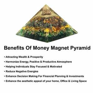 Best Quality Handmade Orgone Energy Pyramid With Crystals <b>Money</b> Magnet Feng Shui Pyramid For Wealth And Positive Energy - Product Image 3