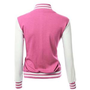 Nouvelle mode 2025 à manches longues en cuir femmes vestes en gros Baseball femmes Lettermen vestes laine matériel Varsity vestes - Product Image 3