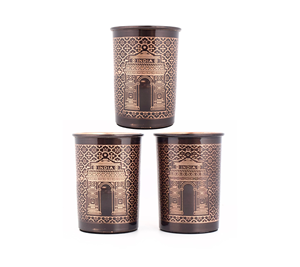 Plan en cuivre gobelets en verre de cuivre pur tasses en métal pour l'extérieur ayurveda avantages pour la santé ustensiles de boisson adaptés aux voyages - Product Image 3