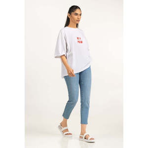 Top Corto de Punto para Mujer, Informal, Holgado, 100% Algodón con Spandex, Antiarrugas, Transpirable, para Invierno, OEM ODM - Product Image 5