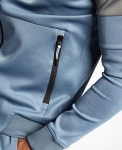 Haut de survêtement en coton respirant personnalisé OEM pour hommes, vêtements de sport d'hiver tendance avec logo, style décontracté, haut polaire taille XL - Product Image 4