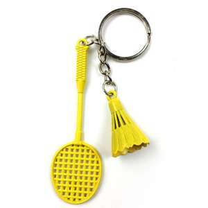 Creative colorful badminton racket Metal <b>personalized</b> <b>keychain</b> pendant small gift - Product Image 4