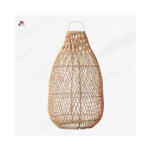 Wholesale Hanging Chandelier Pendant <b>Lights</b> Wicker Handwoven Hanging Lamp <b>Shades</b> Cover Decor Handicraft <b>Rattan</b> Bamboo - Product Image 1