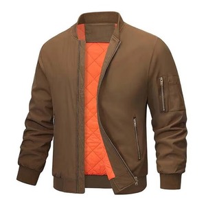 Top Yellow Clothes Lightweight Men's Bomber Jacket Custom Logo Baseball Flight Jacket Plus Size Bomber Pilot Varsity Jacket - Product Image 4