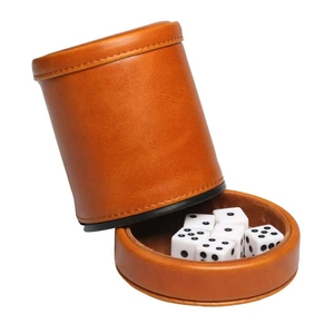 Vaso para Dados de Cuero Genuino de Piel de Vaca con Logotipo Personalizado – Vaso Mezclador de Dados de Cuero Estilo Vintage Cosido a Mano para Juegos de Mesa - Product Image 6