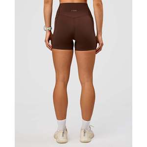 Elixir Ultra High-Rise 4 Pantalones Cortos con Bolsillos Transpirables Color Chocolate Caliente - Product Image 4