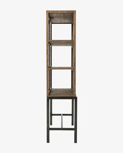 Armario de cocina de madera moderno, puerta de cristal con estantes, color marrón, para el hogar, comedor y muebles de cocina - Product Image 2