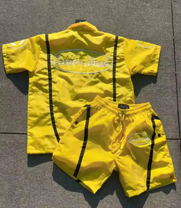 เสื้อวอร์มผ้าไนลอนกระดุมสองชิ้นชุดวอร์มสำหรับผู้ชายชุดวอร์มสำหรับเสื้อกันลมออกแบบโลโก้ได้ตามต้องการ - Product Image 2