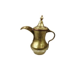 New Arrival Arabic Coffee Dallah Elegant Gold Finish Brass Metal Dallah Design for <b>Tea</b> & Coffee <b>Pot</b> Serving Espresso Set - Product Image 5
