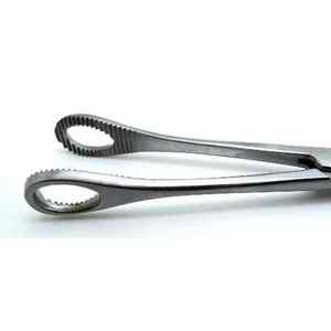 Foerster 10\" Manual Veterinary Surgical Holding Instruments High Performance Straight Serrated Stainless Steel <b>Sponge</b> Forceps - Product Image 5