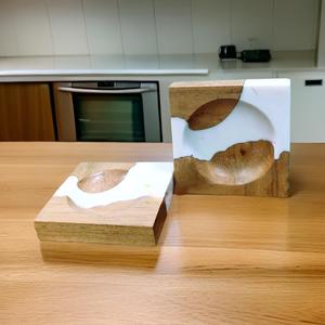 Cendrier de luxe fait main moderne personnalisé Modèles personnalisés disponibles en bois et résine pour la maison, le bureau et accessoire pour fumeurs - Product Image 3
