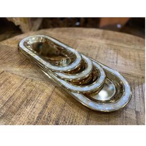 Tazón Decorativo de Diseño Exclusivo con Incrustaciones de Nácar, Chapado en Oro, Acero Inoxidable Ecológico, Estilo Americano de Lujo - Product Image 6