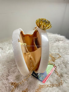 กระเป๋าคลัทช์เรซิ่นทำจากหินสำหรับผู้หญิงกระเป๋าคลัทช์ใส่ไปงานเลี้ยงตอนเย็นลายหินอ่อน - Product Image 4