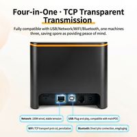 Imprimante thermique de reçus 80 mm 80EH avec Wi-Fi double bande 2,4 G et 5 G TCP pour cuisine, commerce de détail, restaurant, supermarché, point de vente
