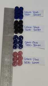 Perles en verre facettées de 10 mm en gros et perles d'espacement en verre soufflé à pois pour la fabrication de bijoux DIY, colliers et artisanat - Product Image 3